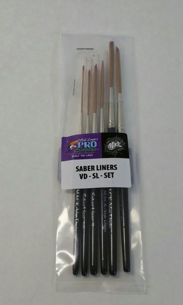 LEFT HANDED 6 brush Premium Pinstriping SET