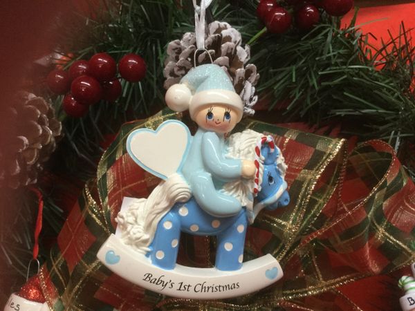 Baby S First Christmas Rocking Horse Christmas Cottage