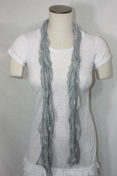 Gray and Silver Flutter Scarf