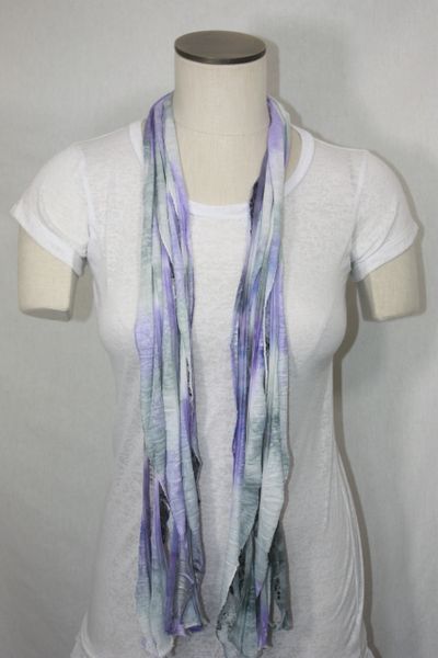 Purple, Black and Gray Flutter Scarf