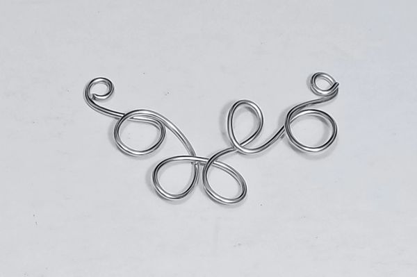 Swirly Aluminum Connector Use with Jewelry or Scarves