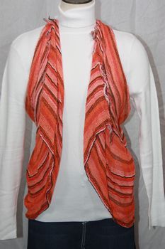 Woven Orange/Black/Pink Vest/Scarf