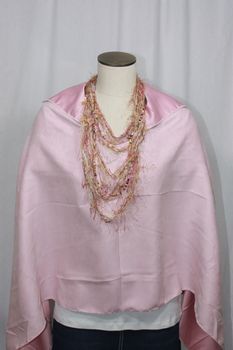Handcrafted Pink Ultrasuede Poncho