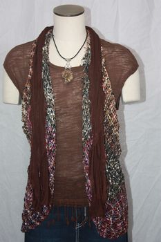 Chocolate Brown Flutter Scarf