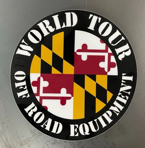 WTOR Maryland Pride Vinyl Decal, 4" Round