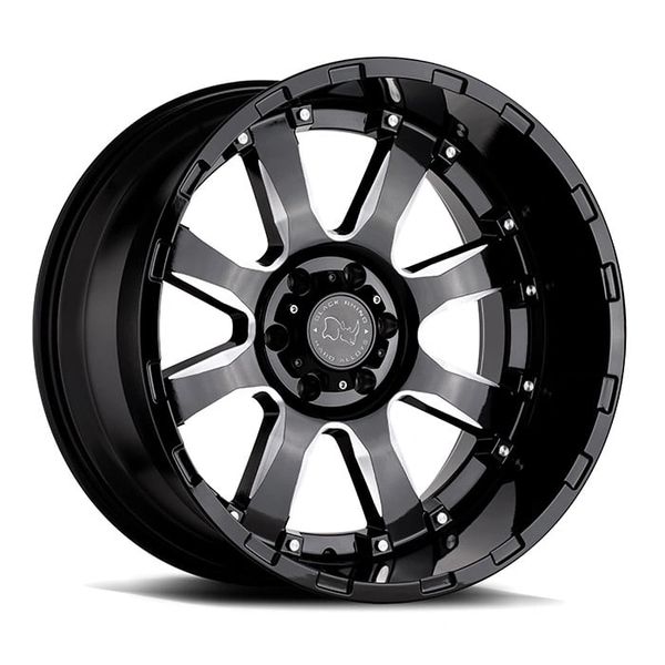 Black Rhino Sierra Wheel, Gloss Black & Milled, 17x9, 5x5 (5x127) bolt pattern
