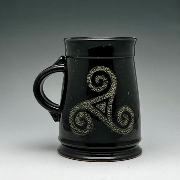 Hand-Carved Triskele Mead Mug