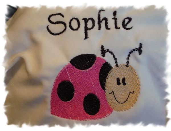 Ladybug Personalized Girl Baby Blanket