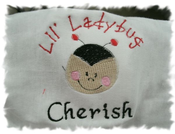 Little Ladybug Personalized Girl Baby Blanket