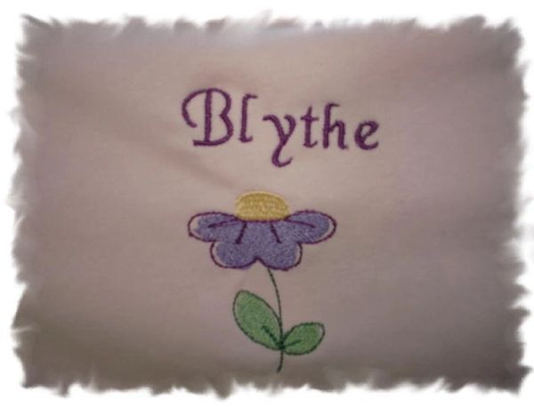 Purple Daisy Flower Personalized Girl Baby Blanket