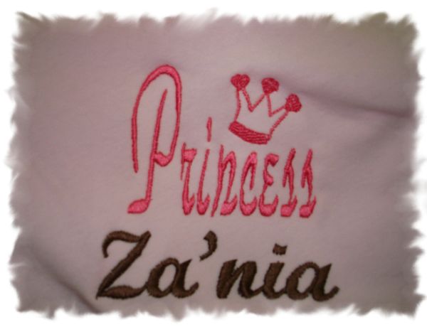 Princess Name Personalized Baby Blanket