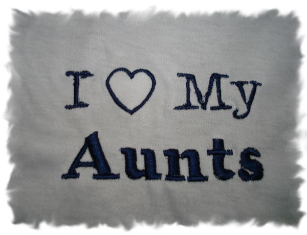I Heart My Aunts Baby Bib