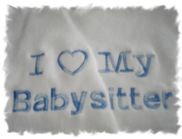I Heart My Babysitter Baby Bib
