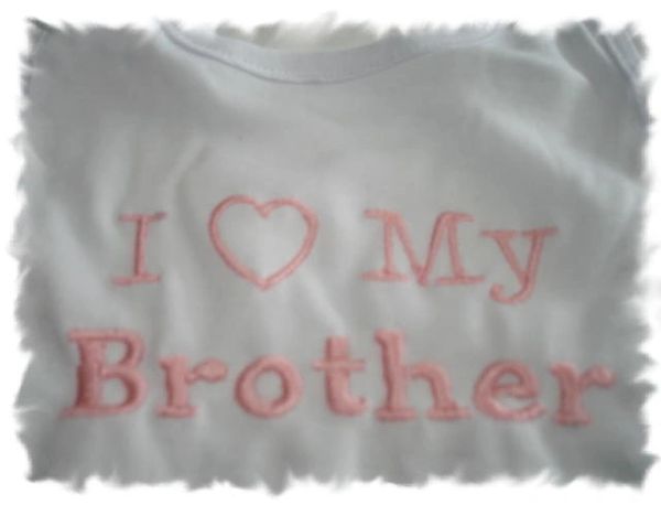 I Heart My Brother Baby Bib