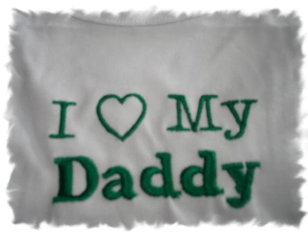 I Heart My Daddy Baby Bib