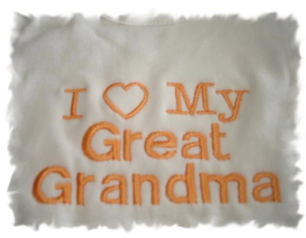 I Heart My Great Grandma Baby Bib