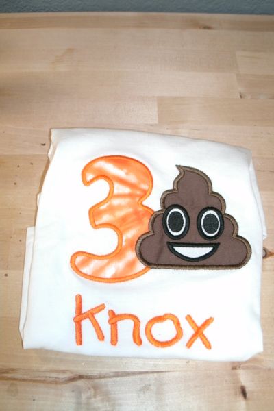 Emoji Poop Personalized Birthday Shirt