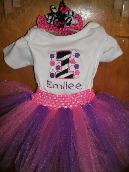 Birthday Dots Personalized Tutu Set