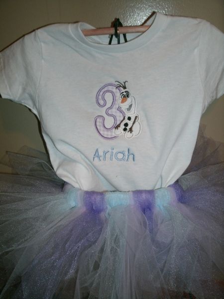 Birthday Frozen Olaf Personalized Tutu Set