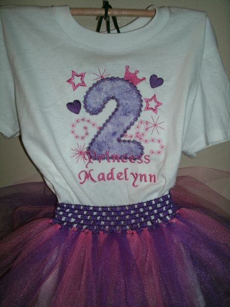 Birthday Glamour Personalized Tutu Set