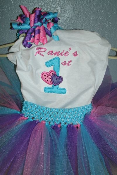 Birthday Hearts Personalized Tutu Set