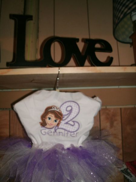 1st Birthday Sofia Personalized Tutu Set