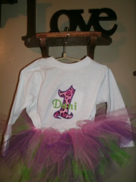 1st Birthday Cheetah Personalized Tutu Set