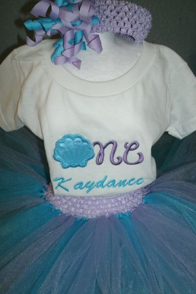 1st Birthday One Seashell Personalized Tutu Set