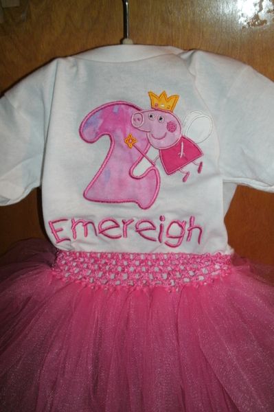 1st Birthday Pig Fairy Personalized Tutu Set