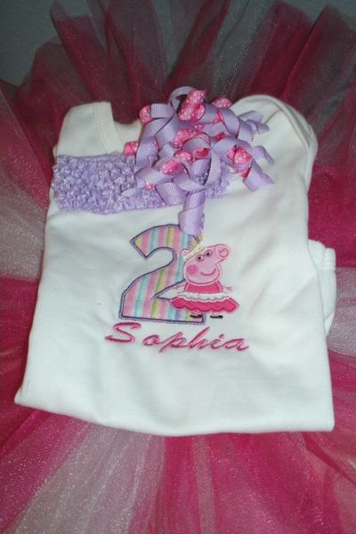 Birthday Pig Ballerina Personalized Tutu Set