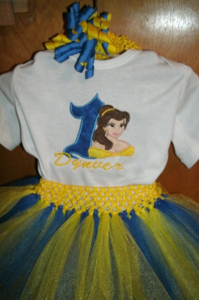 Birthday Princess Belle Personalized Tutu Set