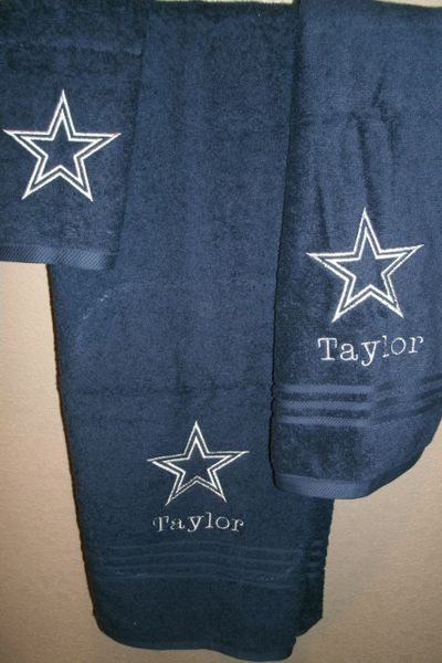 Cowboys Football Personalized 3 Piece Sports Towel Set