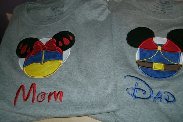 Snow White and Prince Ferdinand Mouse Ear Couples Shirts