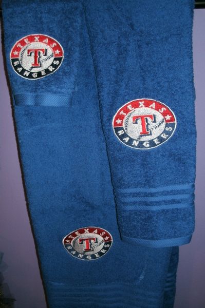 Rangers Baseball Personalized 3 Piece Sports Towel Set