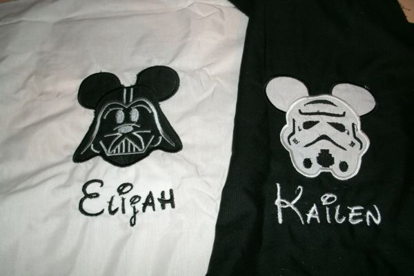 Star Wars Inspired Vader and Stormtrooper Mouse Ear Couples Shirts