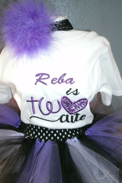 Birthday Two Cute Personalized Tutu Set