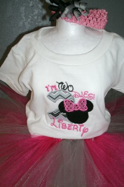 Birthday Twoodles Minnie Personalized Tutu Set