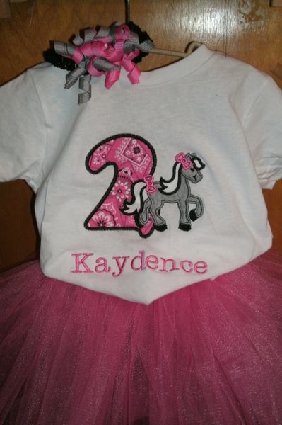 Birthday Western Horse Personalized Tutu Set