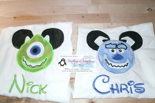 Monsters Sully and Mike Mouse Ear Couples Shirts
