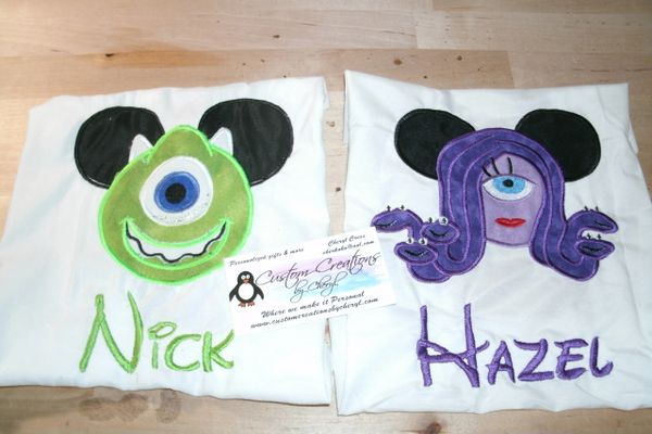 Monsters Celia and Mike Mouse Ear Couples Shirts