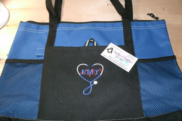 EMT Personalized Cardiac Heartbeat Tote Bag