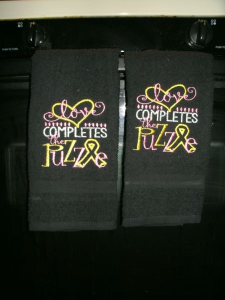 Autism Love Completes the Puzzle Piece Kitchen Towels 2 piece set