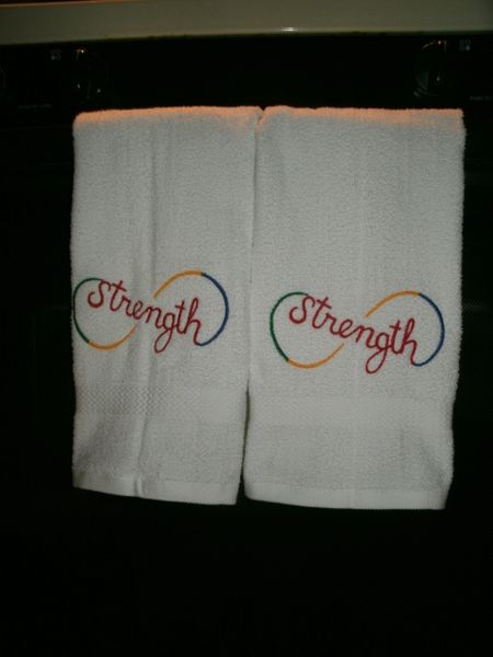 Autism Strength Infinity Ribbon Kitchen Towels 2 piece set