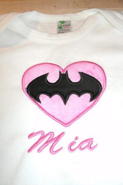 Batman Heart Logo Personalized Superhero Shirt