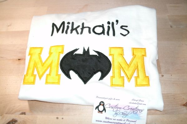 Batman Mom Personalized Birthday Party Shirt