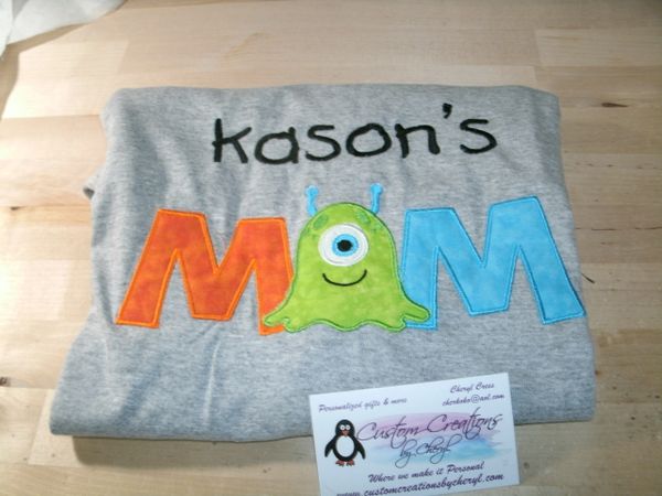 Monster Mom Personalized Birthday Party Shirt