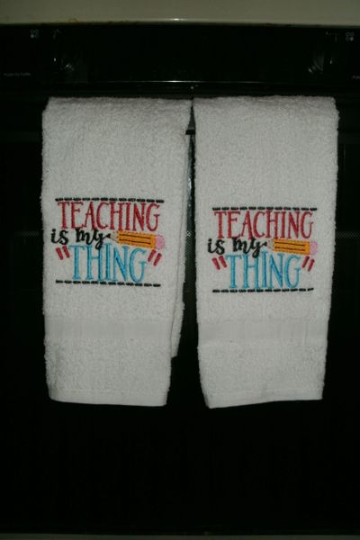 Teaching is my Thing Kitchen Towels Hand Towels 2 piece set
