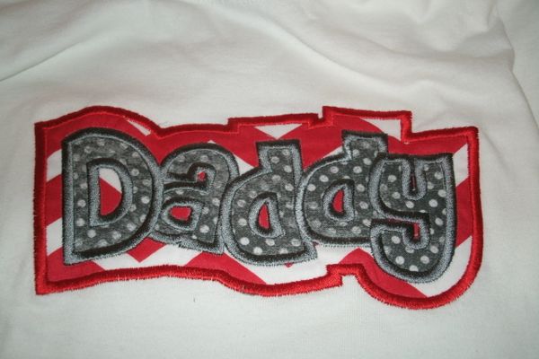 Daddy Double Applique Family Shirt