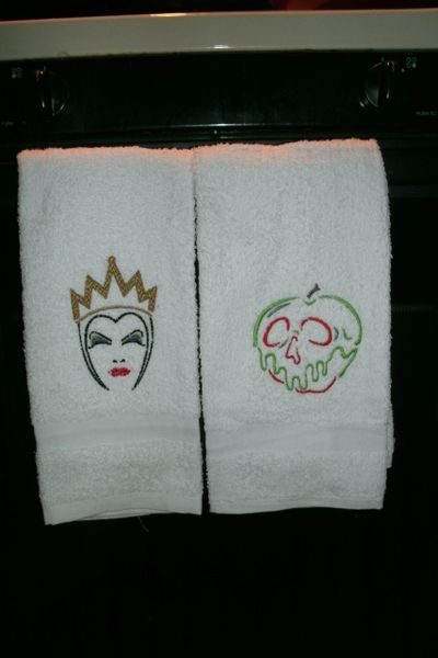 Snow White Queen Apple Sketch Kitchen Towels Hand Towels 2 piece set