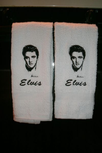 Elvis Face Personalized Kitchen Towels Hand Towels 2 piece set